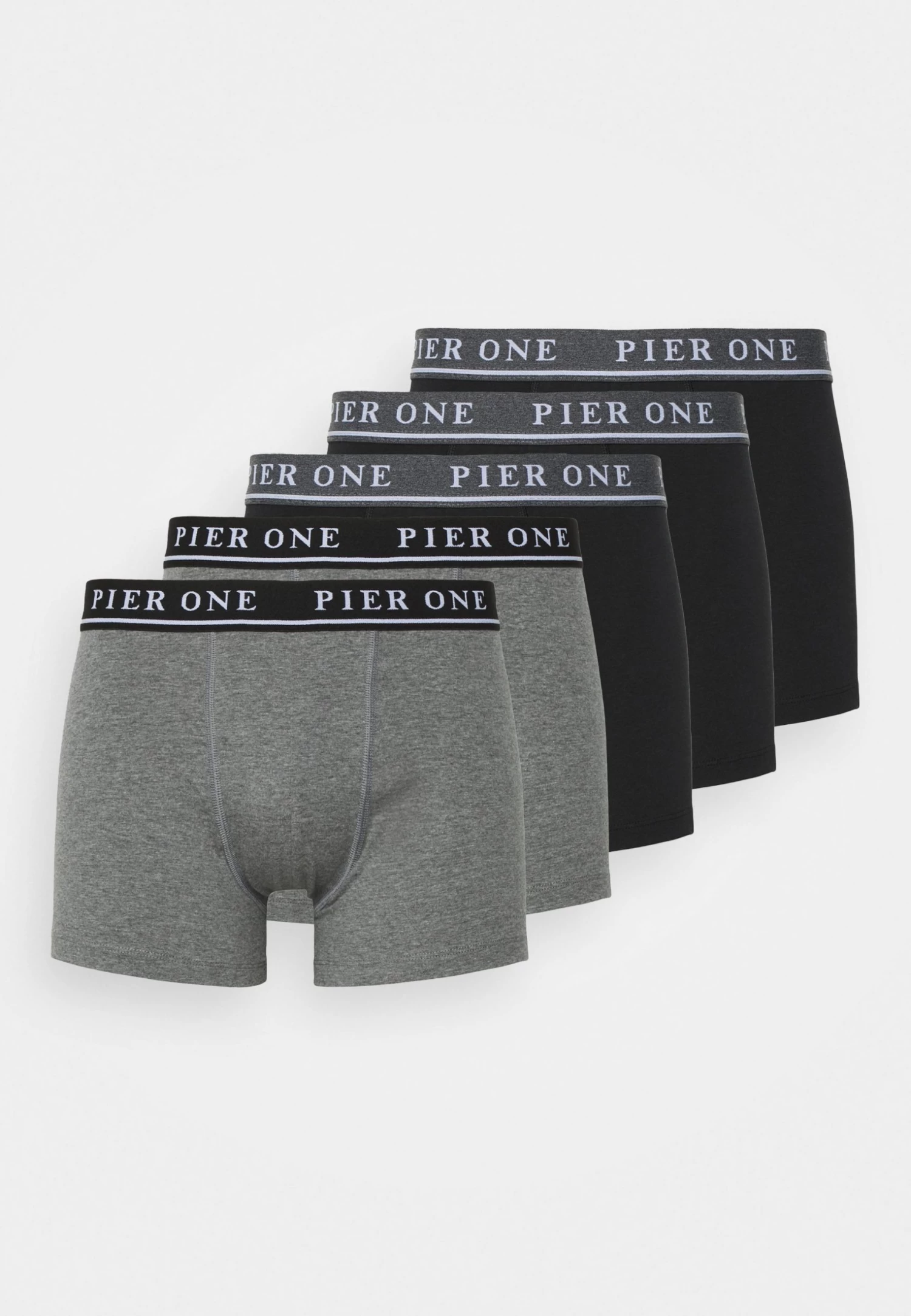 Pier One 5 Pack - Culotte -Black/Mottled Dark Grey 3 Pier One 5 Pack - Culotte -Black/Mottled Dark Grey