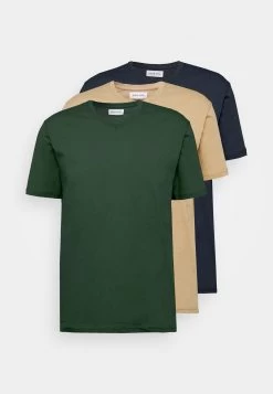 Pier One 3 Pack - Camiseta Básica - Khaki/Tan/Dark Blue -Pier One Ventas 0c35076ff08749278d2b17df3e7e328f