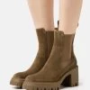 Pier One Leather - Botines De Tacón - Khaki -Pier One Ventas 10d4c9e105d64d04a37d36749ce2db19