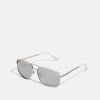 Pier One Unisex - Gafas De Sol - Silver-Coloured, Black -Pier One Ventas 1103c68edb364b7cbf3808eb9b09d166