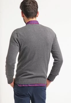 Pier One Basic Crewneck - Jersey De Punto - Dark Grey Melange -Pier One Ventas 116f3542801f490783011fe114c384a0