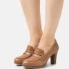 Pier One Leather- Tacones - Cognac
