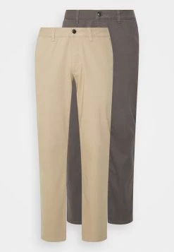 Pier One 2 Pack - Pantalones Chinos - Dark Grey/Beige -Pier One Ventas 3732d6804b77450d9a31204f549c6b48