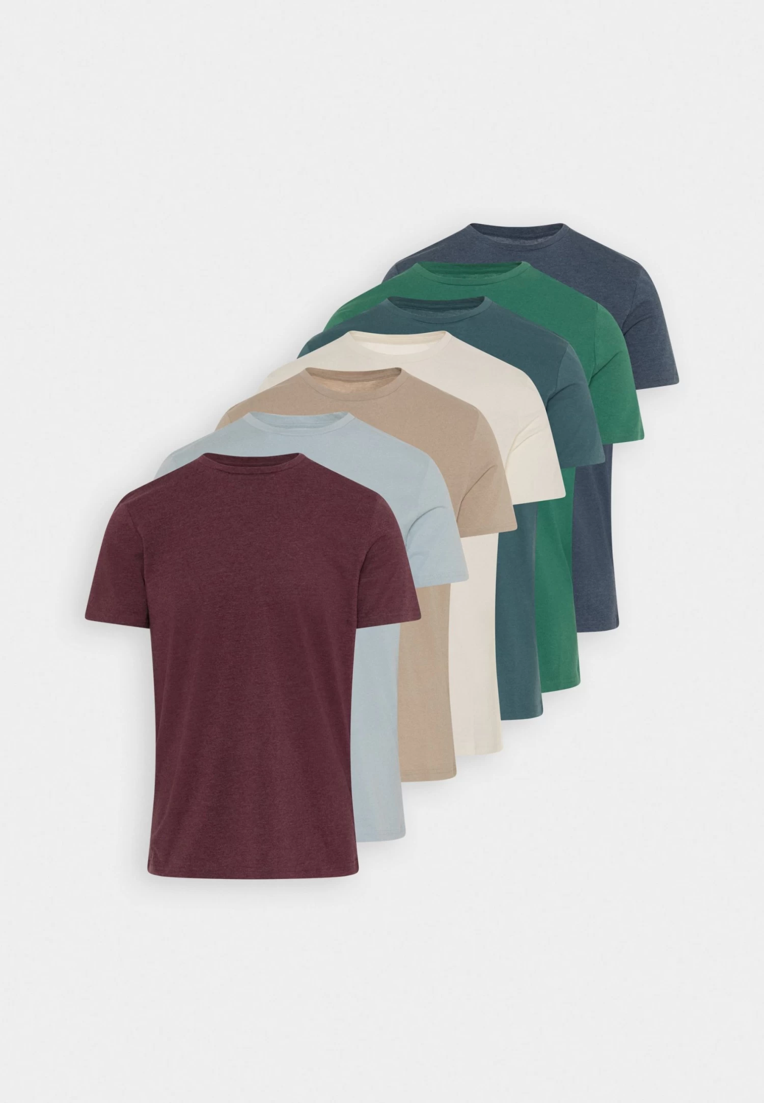 Pier One 7 Pack - Camiseta Básica - Blue/Mottled Bordeaux/White 12 Pier One 7 Pack - Camiseta Básica - Blue/Mottled Bordeaux/White - Imagen 10