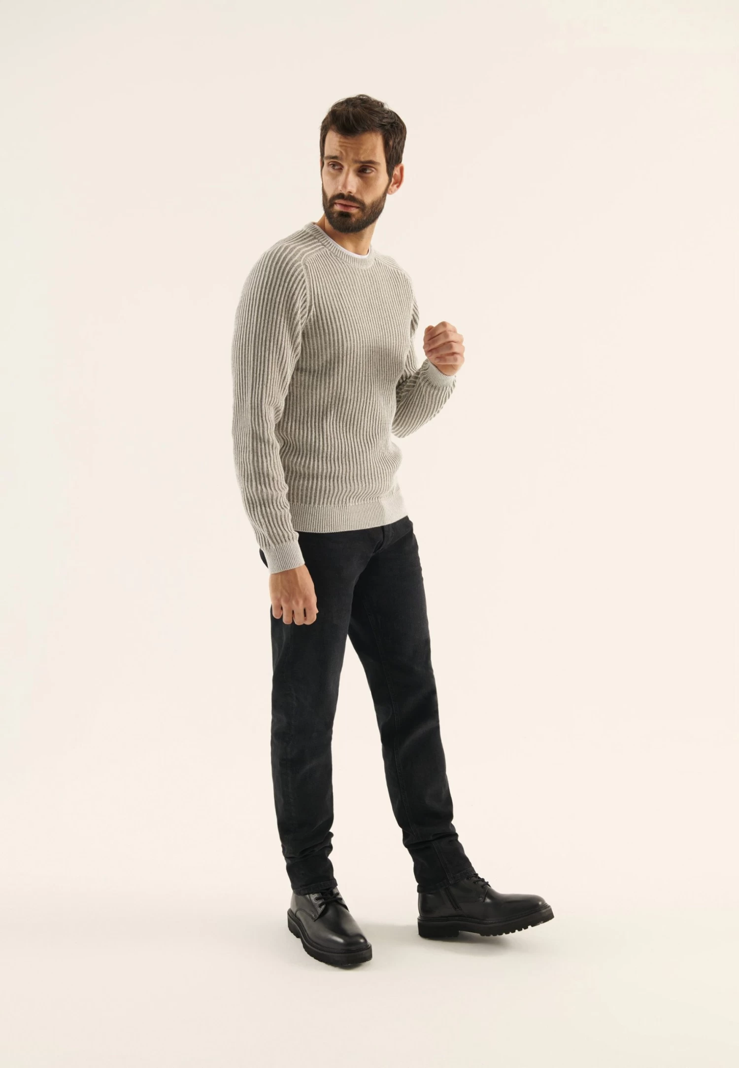 Pier One Jersey De Punto - Mottled Light Grey 4 Pier One Jersey De Punto - Mottled Light Grey - Imagen 2