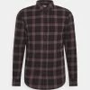 Pier One Camisa - Mottled Dark Grey / Bordeaux -Pier One Ventas 4f9ac067f5604d39acaa83e7a840259c