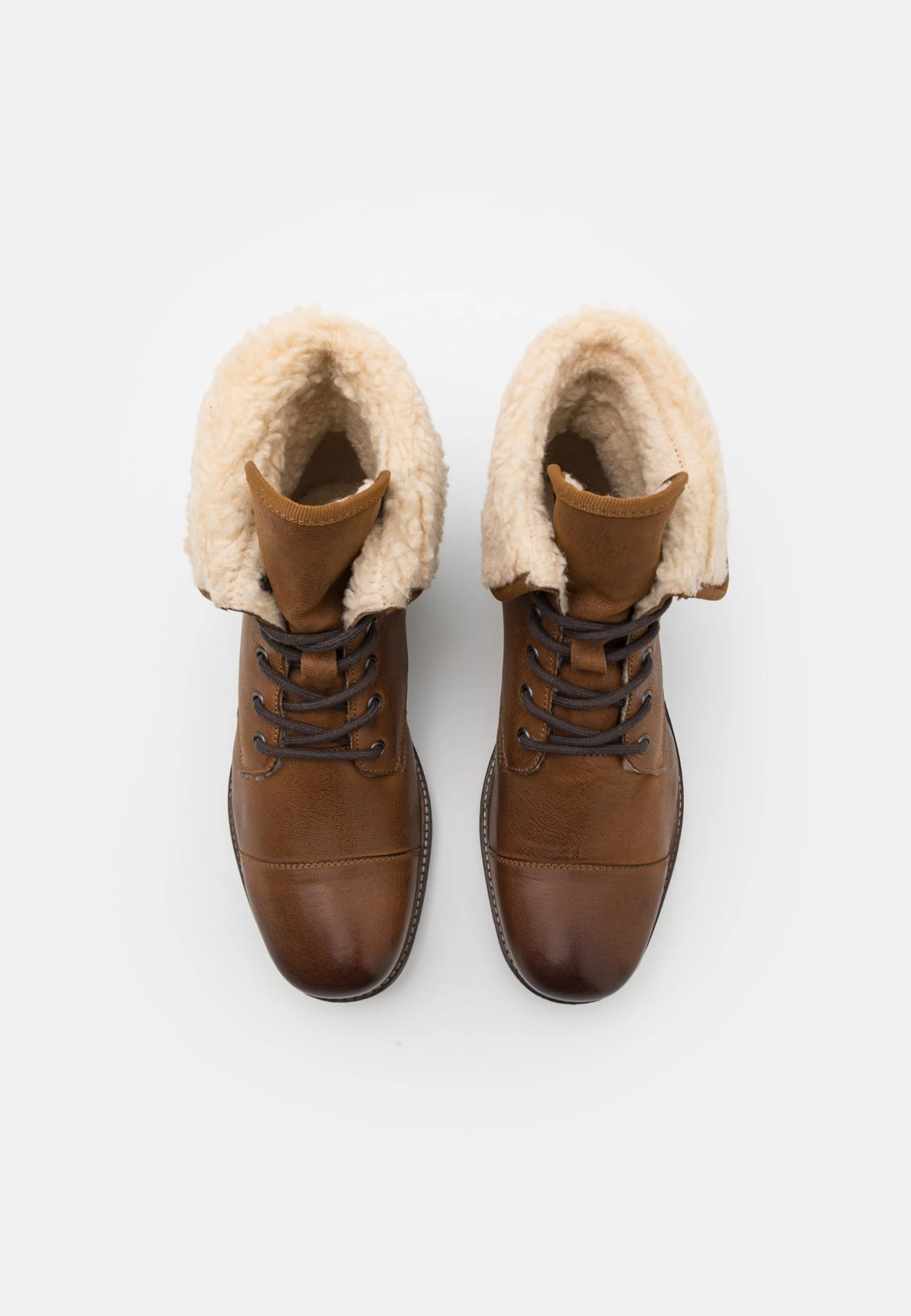 Pier One Leather - Botines Con Cordones - Camel 6 Pier One Leather - Botines Con Cordones - Camel - Imagen 4