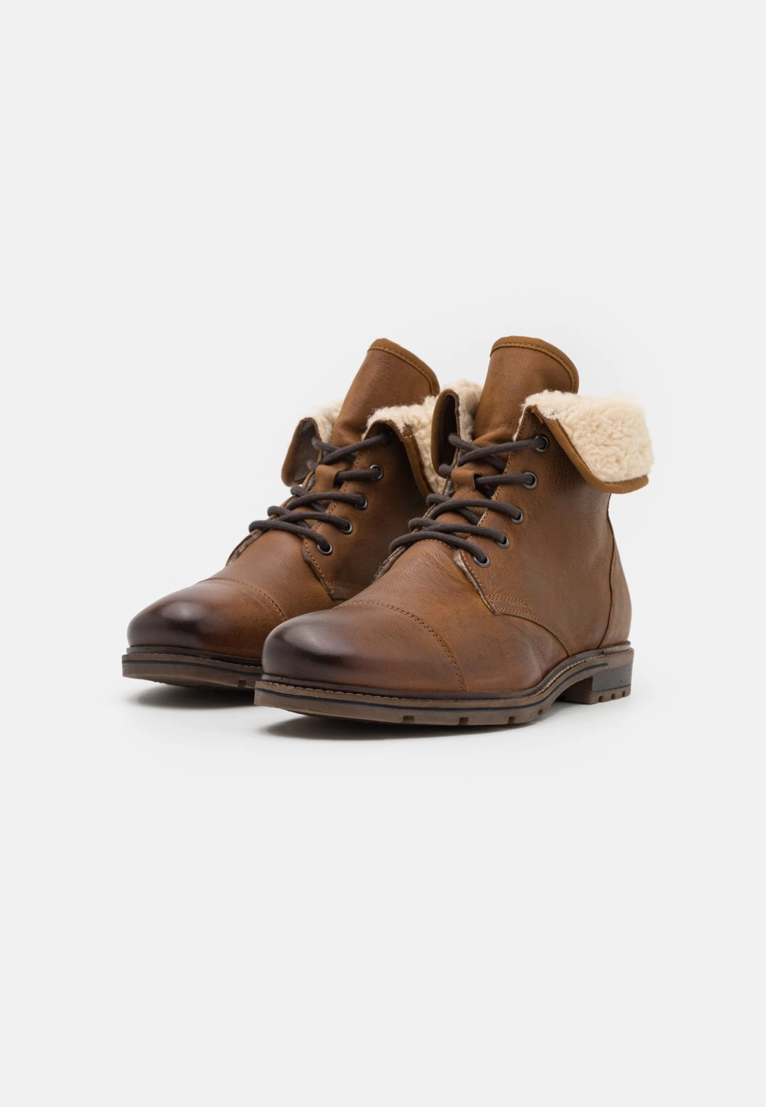 Pier One Leather - Botines Con Cordones - Camel 4 Pier One Leather - Botines Con Cordones - Camel - Imagen 2