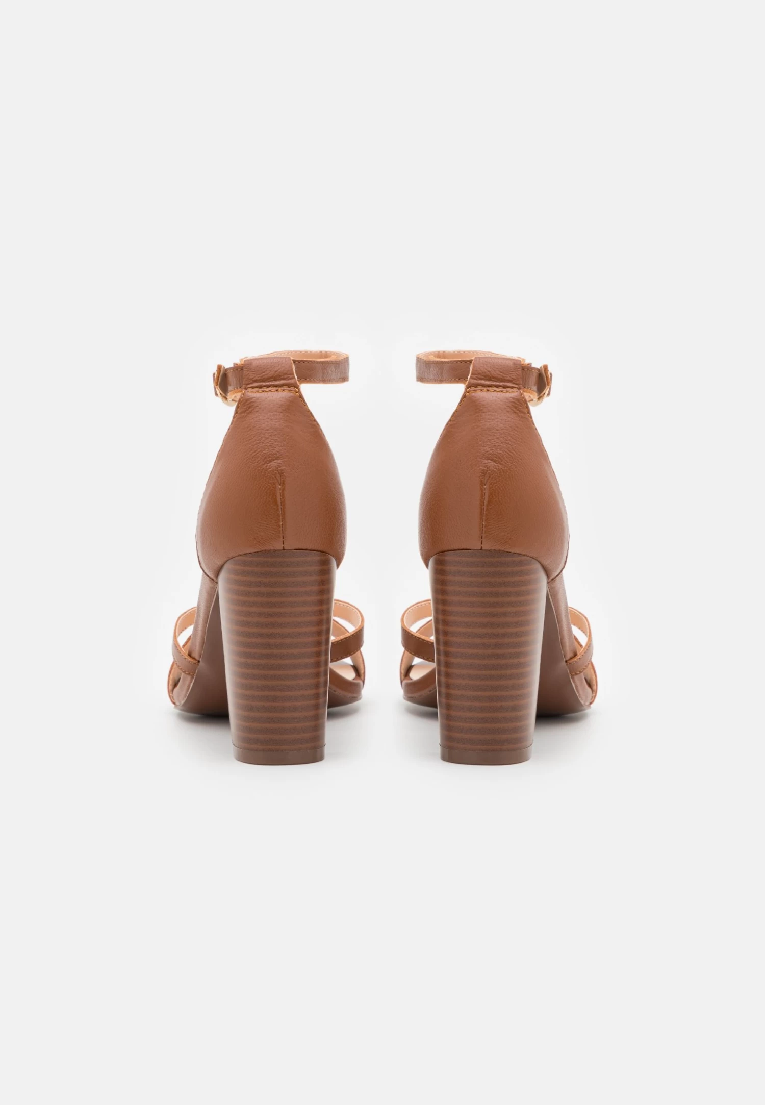 Pier One Leather - Sandalias De Tacón - Cognac 6 Pier One Leather - Sandalias De Tacón - Cognac - Imagen 4