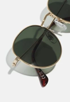 Pier One Unisex - Gafas De Sol - Gold-Coloured/Green -Pier One Ventas 757cc522f0d64d40943756228eeb0e2f