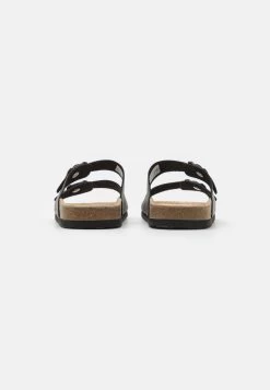 Pier One Leather Unisex - Sandalias Planas - Black -Pier One Ventas 78db4dd14a8d4857820f33ef21310d89