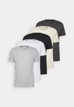 Pier One 5 Pack - Camiseta Básica - White/Off-White/Light Grey/Beige/Black -Pier One Ventas 7bf5e8f476e84e10a6f18ffb93b5ff4c