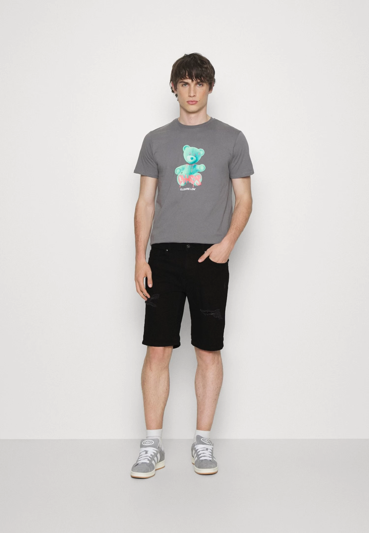 Pier One Unisex 2 Pack - Shorts Vaqueros - Blue/Black Denim 3 Pier One Unisex 2 Pack - Shorts Vaqueros - Blue/Black Denim