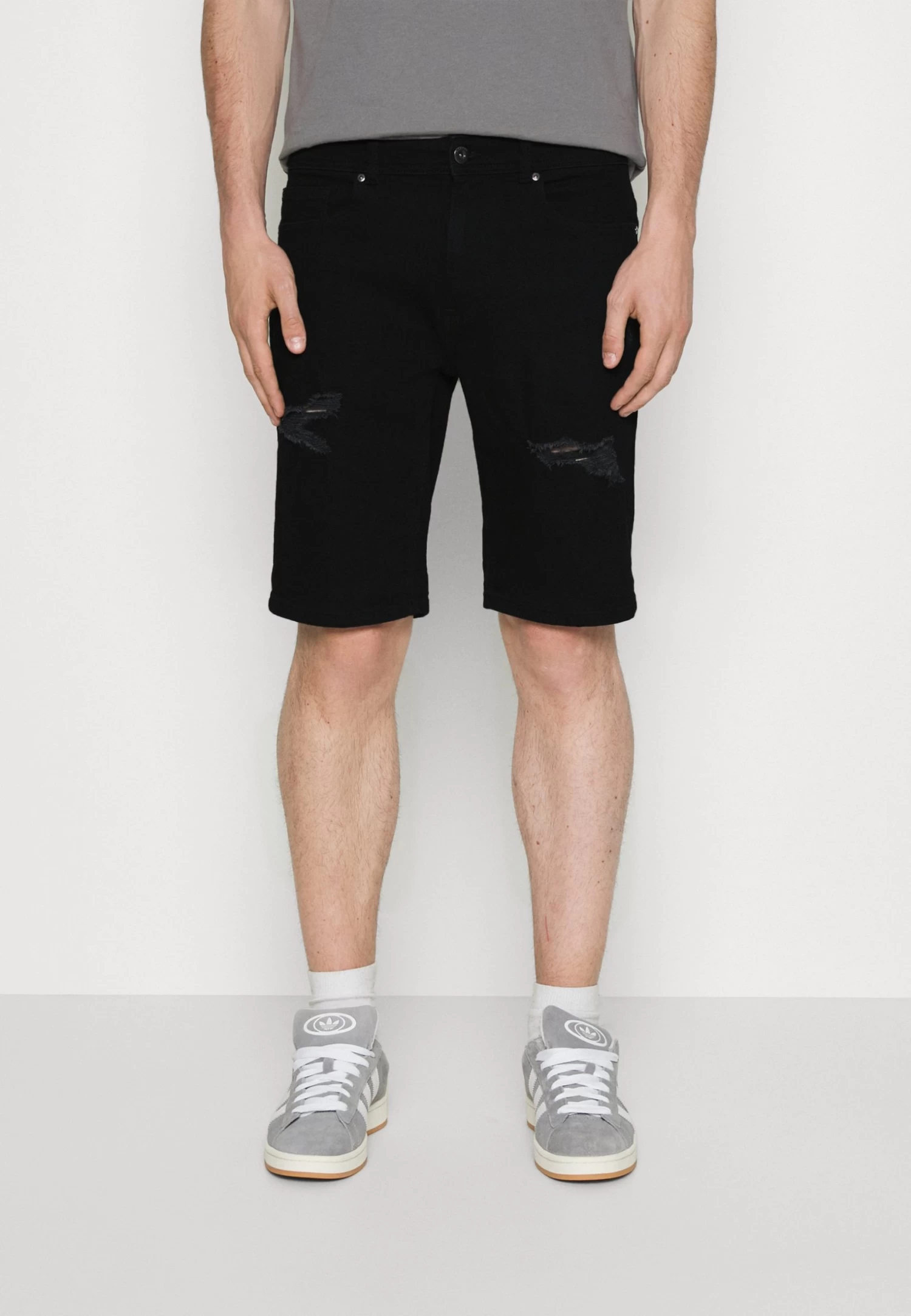 Pier One Unisex 2 Pack - Shorts Vaqueros - Blue/Black Denim 4 Pier One Unisex 2 Pack - Shorts Vaqueros - Blue/Black Denim - Imagen 2