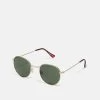 Pier One Unisex - Gafas De Sol - Gold-Coloured/Green