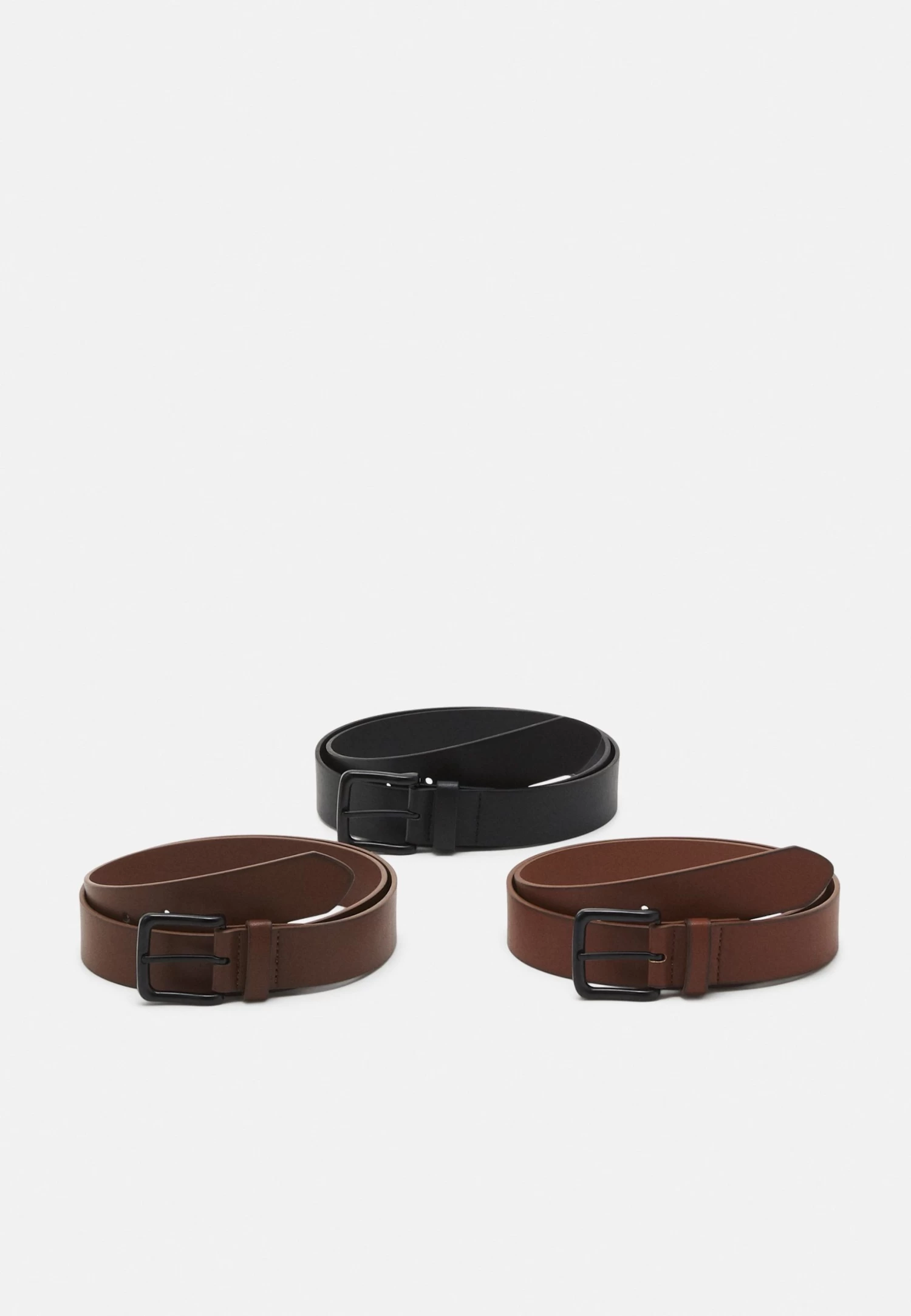 Pier One 3 Pack Unisex - Cinturón - Black/Brown /Cognac 3 Pier One 3 Pack Unisex - Cinturón - Black/Brown /Cognac