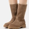 Pier One Leather Winter Boot - Botas - Taupe -Pier One Ventas 8bef5468585a4c10acc85d415b419533