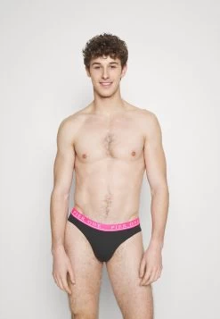 Pier One Branded Waistband Briefs 3 Pack - Braguitas - Black