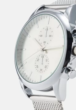 Pier One Unisex - Cronógrafo - Silver-Coloured -Pier One Ventas a3b13f9297e1480998985e1a2a89197f