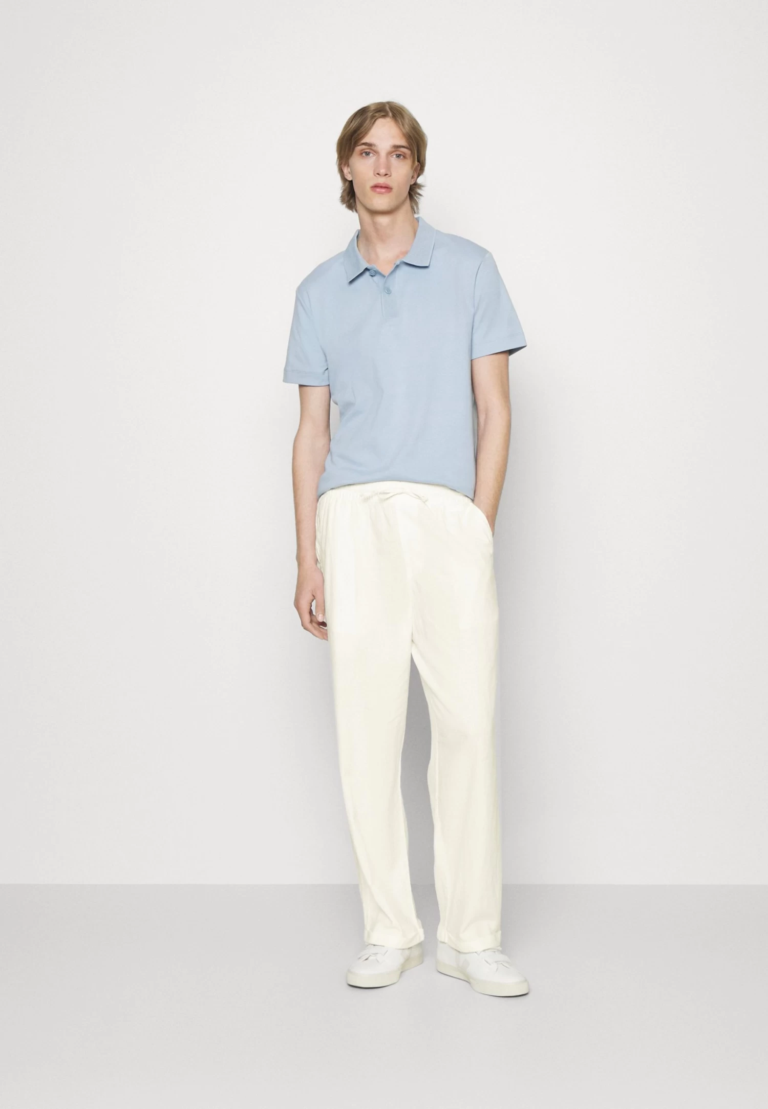 Pier One Drawcord Trousers Linen Blend - Pantalones - White 4 Pier One Drawcord Trousers Linen Blend - Pantalones - White - Imagen 2