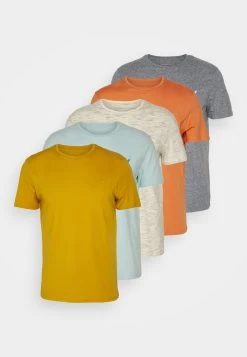 Pier One 5 Pack - Camiseta Básica - Mottled Dark Blue/Yellow/Orange -Pier One Ventas a9463ec31e2a480bba9bdea27879d063
