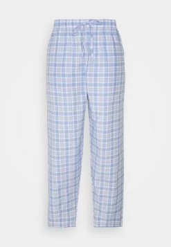 Pier One Pantalón De Pijama - Light Blue/White