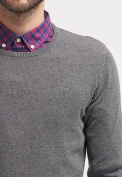 Pier One Basic Crewneck - Jersey De Punto - Dark Grey Melange -Pier One Ventas c1b29baf2944429ea88183988b30aa5a