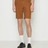 Pier One Linen Blend Drawcord Shorts- Shorts - Brown