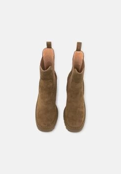 Pier One Leather - Botines De Tacón - Khaki -Pier One Ventas d027936bad924b7580f943497494a525
