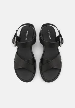 Pier One Leather - Sandalias - Black -Pier One Ventas d342e7cd794d4e4a9a74fdaaf4297a3f