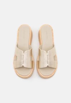 Pier One Leather - Zuecos - Gold -Pier One Ventas e006cf8265204564bac3d48b81a35547