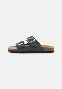 Pier One Leather Unisex - Pantuflas - Dark Grey