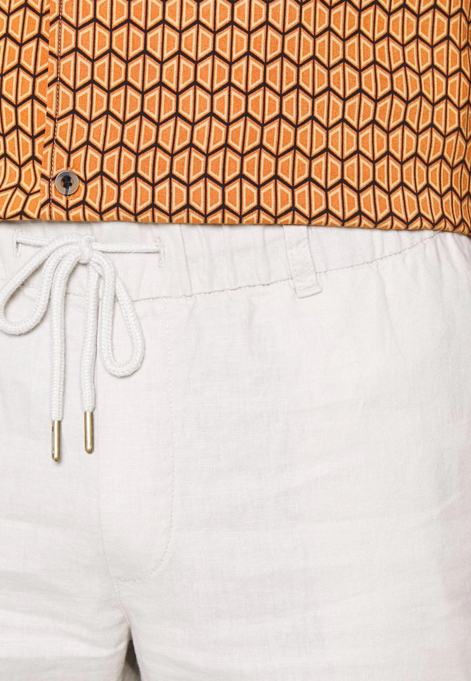 Pier One Linen Blend Drawcord Shorts- Shorts - Beige 9 Pier One Linen Blend Drawcord Shorts- Shorts - Beige - Imagen 7